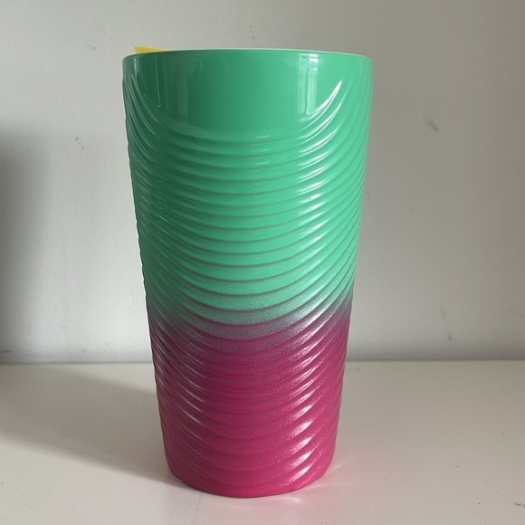 Starbucks Petunia Wave Ceramic Slider Top Tumbler (12oz) - Picture 2 of 8